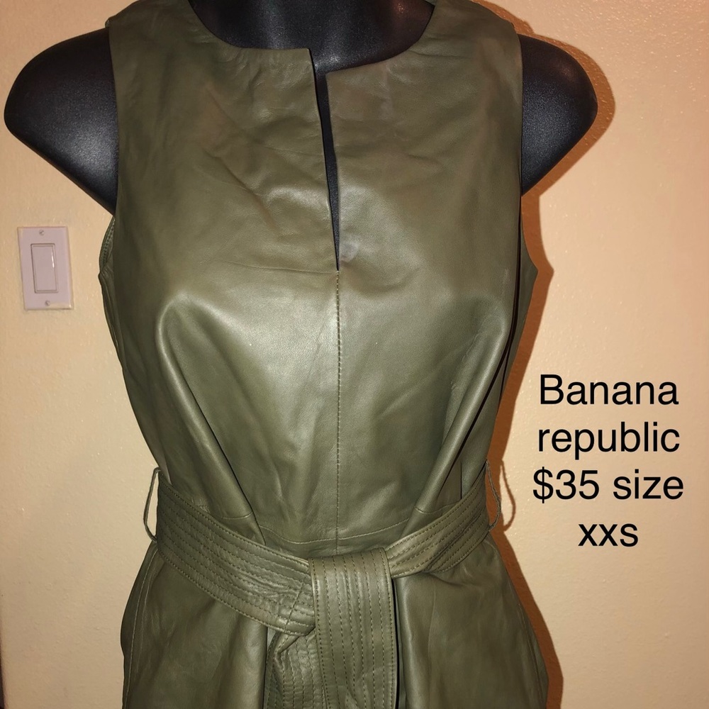 Banana republic leather blouse